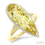 Pear Shape Gemstone & Halo Diamond Ring