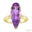 Evoque Gemstone Pear Shape & Diamond Ring