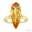 Evoque Gemstone Pear Shape & Diamond Ring