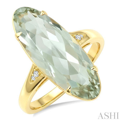 Evoque Gemstone Oval Shape & Diamond Ring
