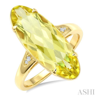 Oval Shape Gemstone & Diamond Ring