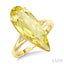 Evoque Gemstone Pear Shape & Diamond Ring