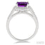 Cushion Shape Gemstone & Halo Diamond Ring