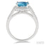 Cushion Shape Gemstone & Halo Diamond Ring