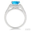 Cushion Shape Gemstone & Halo Diamond Ring