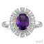 Oval Shape Gemstone & Diamond Ring