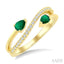 Pear Shape Gemstone & Diamond Fashion Ring