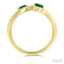 Pear Shape Gemstone & Diamond Fashion Ring