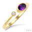 Oval Shape Gemstone & Diamond Open Ring