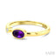 Oval Shape Gemstone & Diamond Open Ring