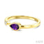 Pear Shape Gemstone & Diamond Open Ring