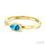 Pear Shape Gemstone & Diamond Open Ring