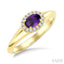 Oval Shape Gemstone & Halo Diamond Ring