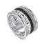 Bujukan Sterling Silver Black Spinel Fashion Ring