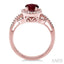 Oval Shape Gemstone & Halo Diamond Ring