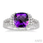 Cushion Shape Gemstone & Diamond Ring