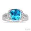 Cushion Shape Gemstone & Diamond Ring