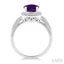 Cushion Shape Gemstone & Halo Diamond Ring