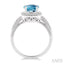 Cushion Shape Gemstone & Halo Diamond Ring