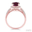 Cushion Shape Gemstone & Halo Diamond Ring