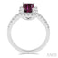 Emerald Shape Gemstone & Halo Diamond Ring