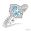 Oval Shape Gemstone & Halo Diamond Ring