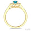 Oval Shape Gemstone & Halo Diamond Ring