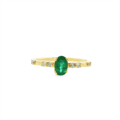 Emerald & Diamond Fashion Ring