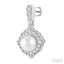 Pearl & Halo Diamond Earrings