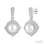 Pearl & Halo Diamond Earrings