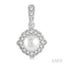 Pearl & Halo Diamond Earrings