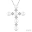 Cross Pearl & Diamond Fashion Pendant