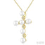 Cross Pearl & Diamond Fashion Pendant