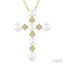 Cross Pearl & Diamond Fashion Pendant