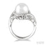 Pearl & Halo Diamond Ring