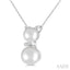 Cat Pearl & Petite Diamond Fashion Pendant