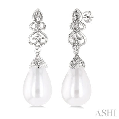Pearl & Diamond Fashion Earrings