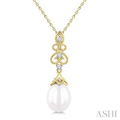 Pearl & Diamond Fashion Pendant