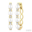 Pearl & Diamond Fashion Hoop Earrings