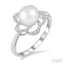 Flower Pearl & Diamond Ring