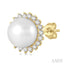 Pearl & Petite Halo Diamond Fashion Earrings