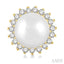 Pearl & Petite Halo Diamond Fashion Earrings