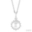 Pearl & Petite Halo Diamond Fashion Pendant