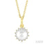 Pearl & Petite Halo Diamond Fashion Pendant