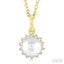 Pearl & Petite Halo Diamond Fashion Pendant