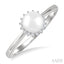 Pearl & Petite Halo Diamond Fashion Ring
