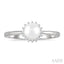 Pearl & Petite Halo Diamond Fashion Ring