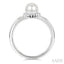 Pearl & Petite Halo Diamond Fashion Ring