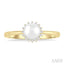 Pearl & Petite Halo Diamond Fashion Ring