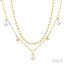 Pearl & Diamond Station Layered Necklace